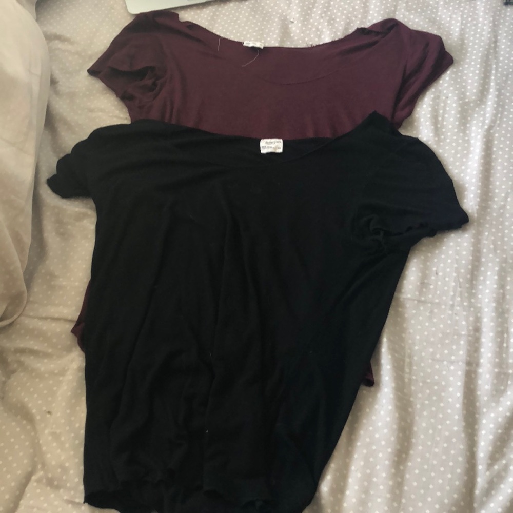 Maroon and black shirt bundle